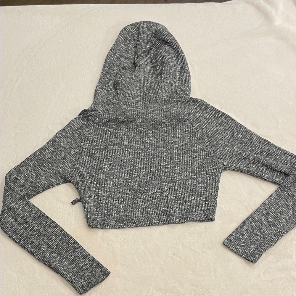 ☺️ Gymshark Charcoal Heather Cropped Hoodie - Picture 7 of 7
